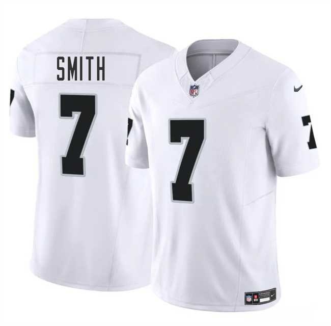 Men & Women & Youth Las Vegas Raiders #7 Geno Smith White 2025 F.U.S.E. Vapor Stitched Jersey